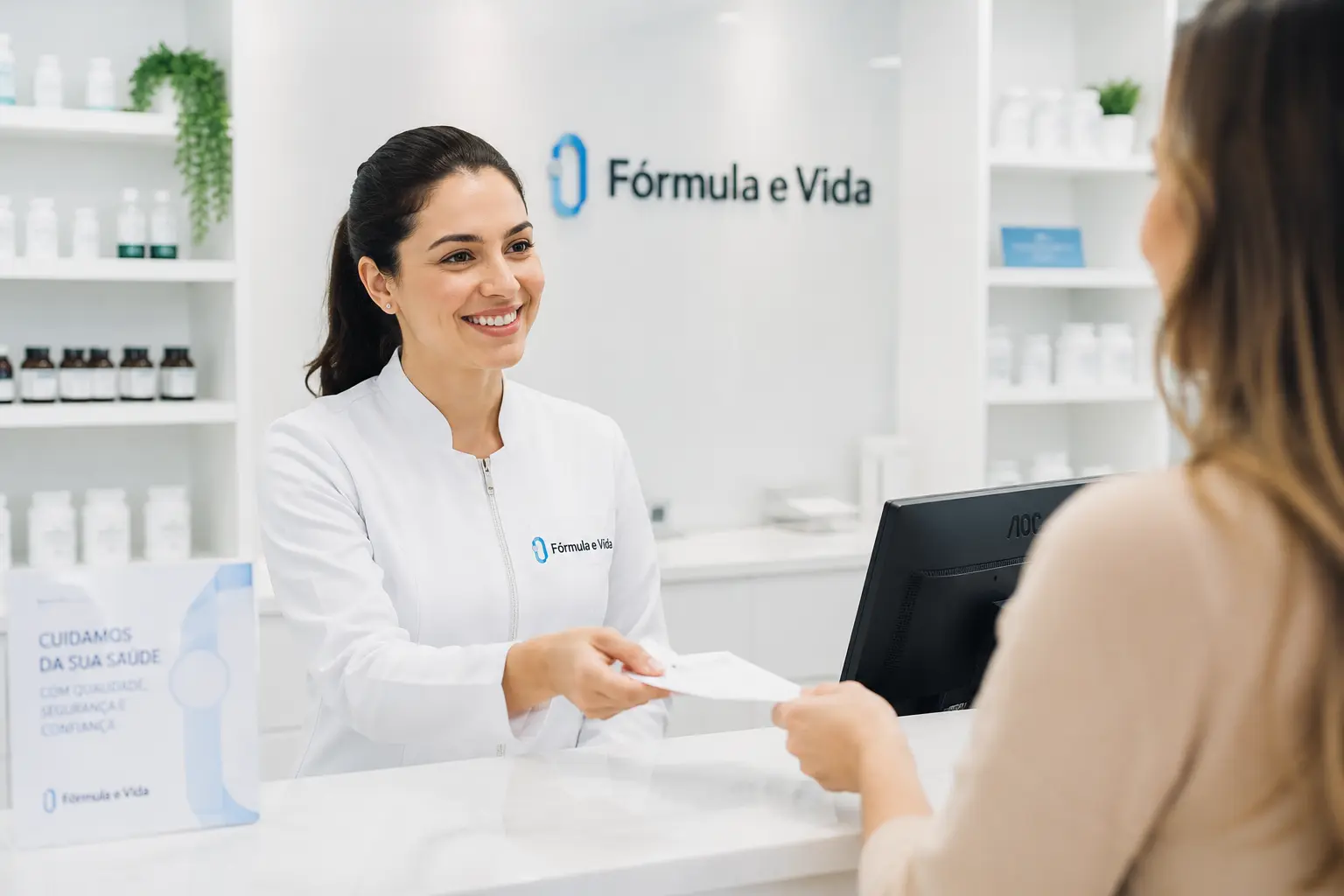 Balcão de atendimento Fórmula e Vida